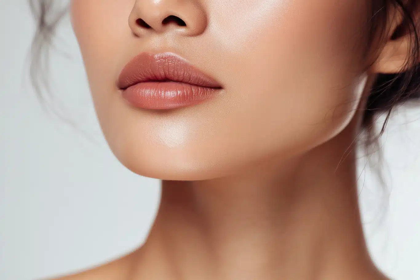 white beauty in a stunning portrait a womans jawline and neck showing facial rejuvenation